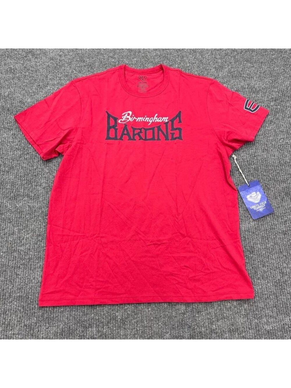 Ebbets Field Flannels Birmingham Barons Letterhead Graphic T Shirt Mens 2XL NEW